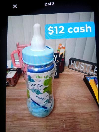 All in one baby boy bottle piggybank