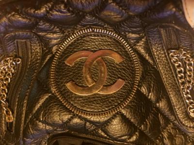 faux chanel purse leather with chain accents - Thumbnail 7