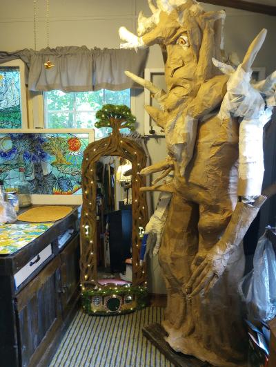 Hobbit Hole Mirror Handmade - Thumbnail 8