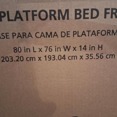 Mainstays King Platform Bed Frame - Thumbnail 3