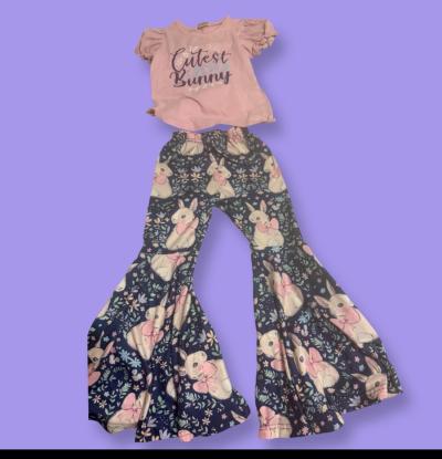 lot of 4 boutique ruffle pant sets - Thumbnail 3