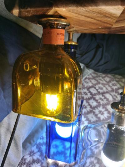 5 Multi Color Glass Bottle Light Fixture - Thumbnail 5