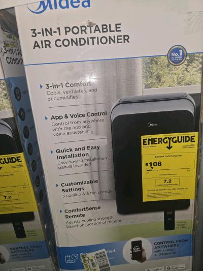 MIDEA SMART 12000 BTU  APP  ALEXA  GOOGLE  210 - Thumbnail 2