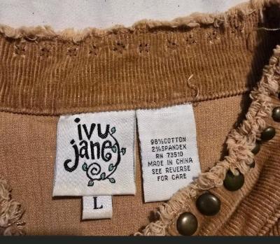 Ivy Jane Womens Brown Studded Button Jacket w Pockets Size L - Thumbnail 6