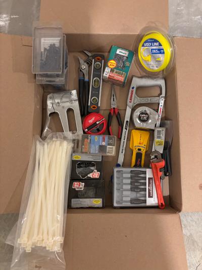 Box of miscellaneous tools