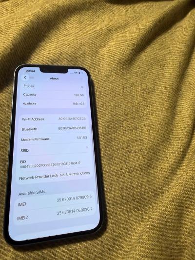 Phone 13  128GB  Battery Health 100Neatly used iPh - Thumbnail 3