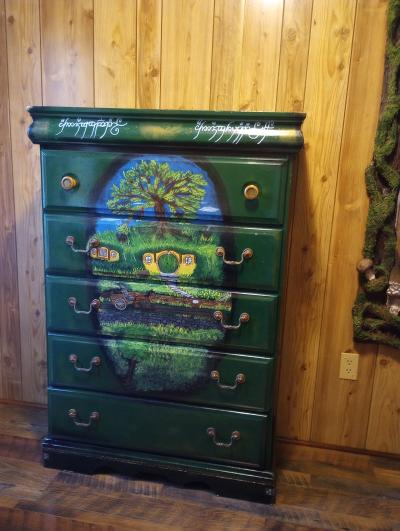 LOTR Inspired Dresser Hand Painted