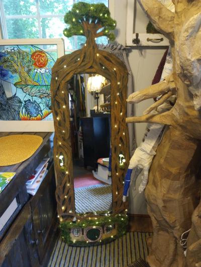Hobbit Hole Mirror Handmade