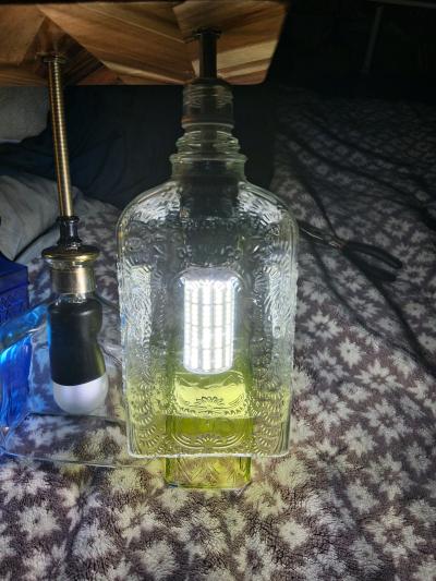 5 Multi Color Glass Bottle Light Fixture - Thumbnail 3