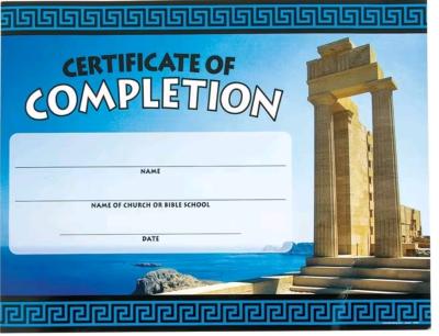 Athens VBS Certificates of Completion