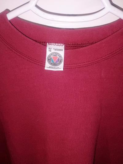 Vintage 90s MunsingWear Burgandy Blank Sweatshirt Made USA - Thumbnail 4