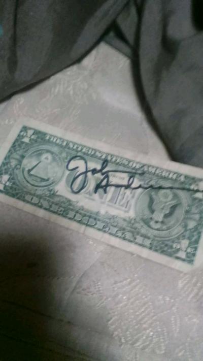 guitar picks from country singers and dollar fills singed - Thumbnail 2