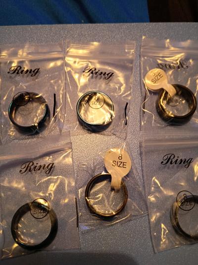 6 Vintage Gothic Rings  for men size 8