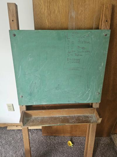 Antique DoubleSided Green Chalkboard - Thumbnail 2