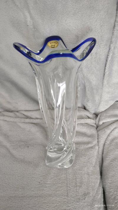1990s Czech Rubin Chribska Bohemian Art Glass - Thumbnail 2