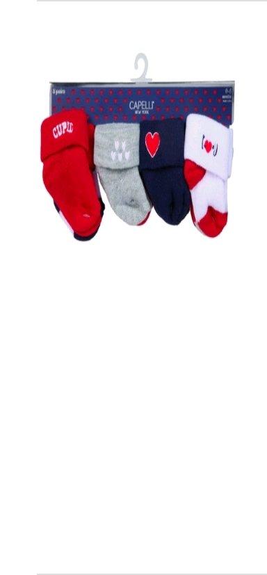 Capelli New York 8 Pk Baby Valentines Socks