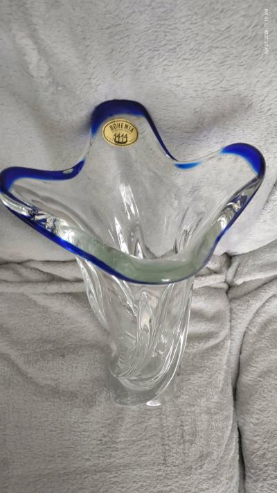 1990s Czech Rubin Chribska Bohemian Art Glass - Thumbnail 3
