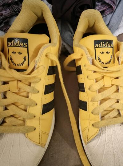 adidas superstar tennis shoes yellowblack - Thumbnail 2
