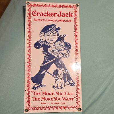 The Vintage Ande Rooney Cracker Jack Advertisement Porcelain