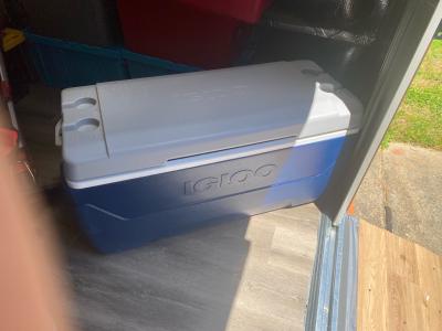 Large Igloo Cooler Blue and White - Thumbnail 6
