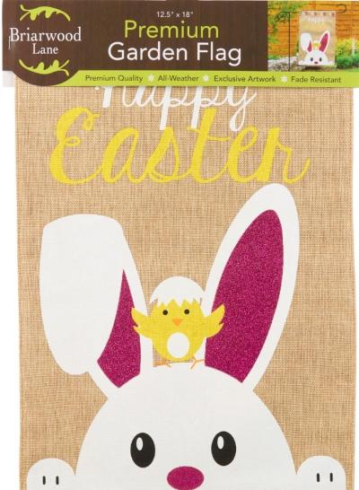 Briarwood Lane 125x18 Easter Bunny Burlap Garden Flag