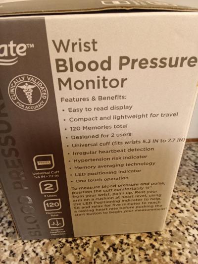 Equate wrist blood pressure monitor brand new never opened - Thumbnail 4
