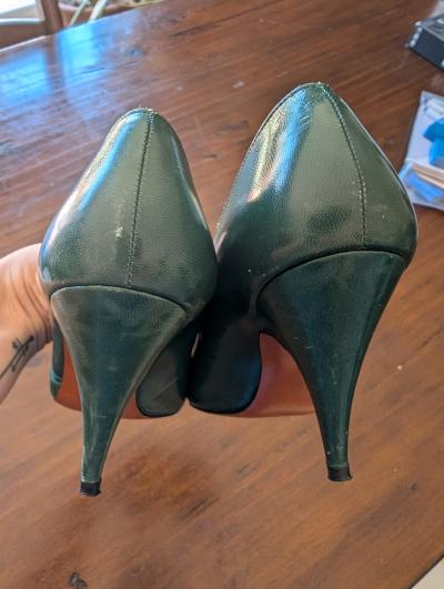 vintage Evan Picone Emerald Pumps - Thumbnail 8