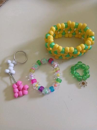 Mystery Kandi 1 cuff 1 keychain 1 single 1 ring