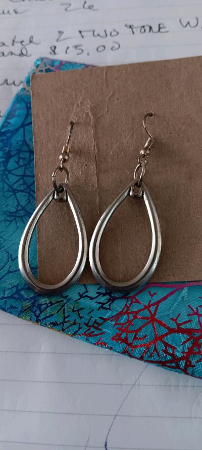 silver hoop earrings