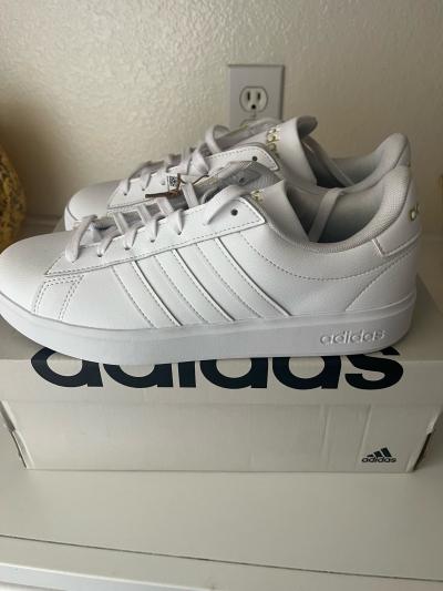 White Adidas Grand Courts