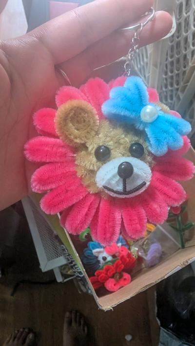 handmade flower animals keychains - Thumbnail 12