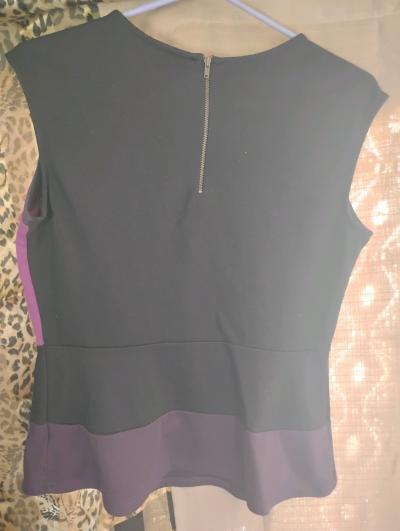 A Nice Womens Purple  and Black and White Top - Thumbnail 3