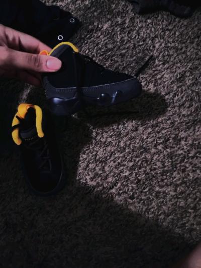 black and yellow baby boy jordans size 3y