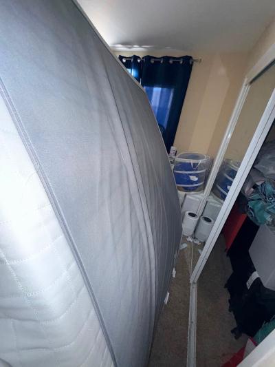 KING IKEA MATTRESS W BLACK BEDFRAME - Thumbnail 2