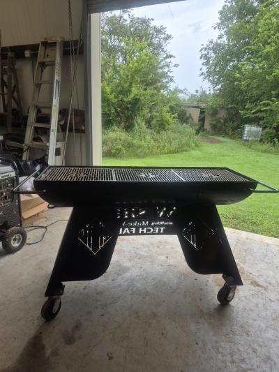 Custom made open top charcoal grill - Thumbnail 3