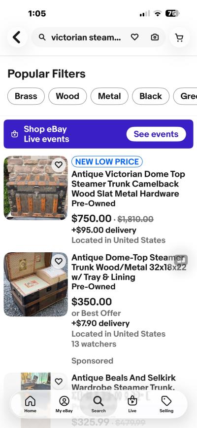 steam trunk embossed on wheels 18001900 google says - Thumbnail 8