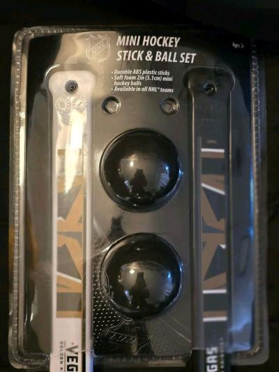 NHL Vegas Golden Knights Mini Hockey Stick and Ball Set - Thumbnail 2