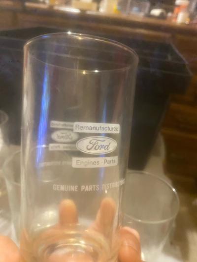 vintage set of four ford remanufactured engine parts glasses - Thumbnail 4