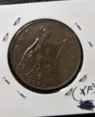 1935 British One Penny Coin - Thumbnail 2