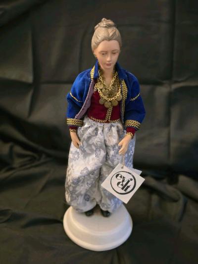 Vintage Evelt Greece Porcelain Doll 10in