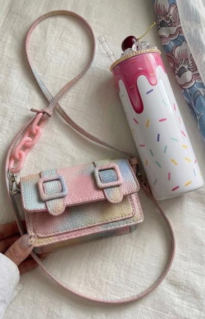 Multi Color mini crossbody bag  Tumbler Set