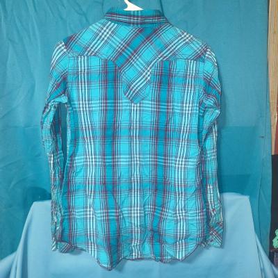 womens Ariat Plaid Button up cowgirl shirt size small - Thumbnail 2