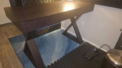 Dark walnut office desk