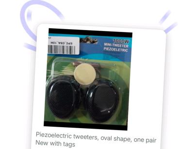 pair of tweeters use anywhere with mounting hardware