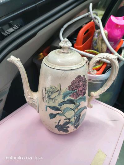 vintage Japanese Satsuma hand painted teapot - Thumbnail 2