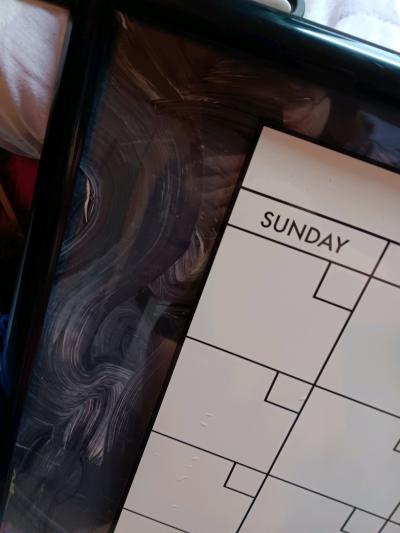 Framed Whiteboard with handpainted background - Thumbnail 2