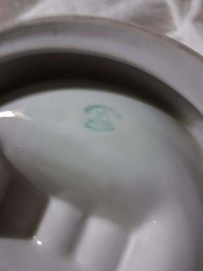 antique german porcelain ashtray - Thumbnail 3