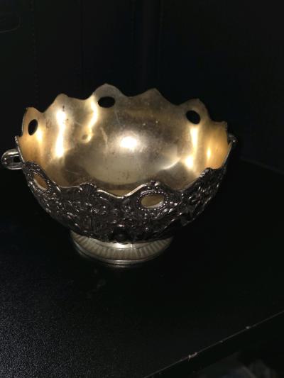 A Vintage Leonard Japan Silver Plated Pedestal Candy Dish - Thumbnail 10