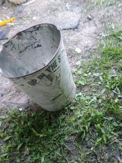 vintage superman trash bin