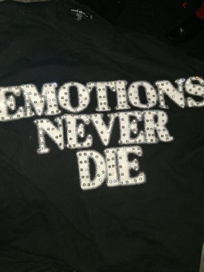 mixed emotions black tshirt - Thumbnail 2